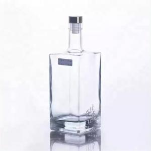 700ml super flint square glass vodka bottle glass gin bottle glass spirits bottle