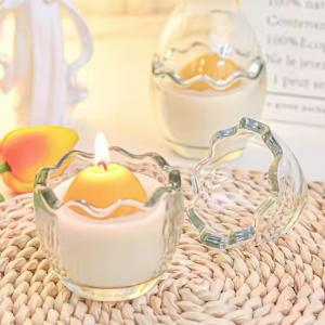 Egg-shaped candle jar