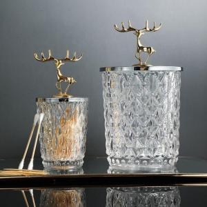 Glass Jars Snacks Glass Storage Can Candle Jars with Lid Candy Jewelry Bottles Containers